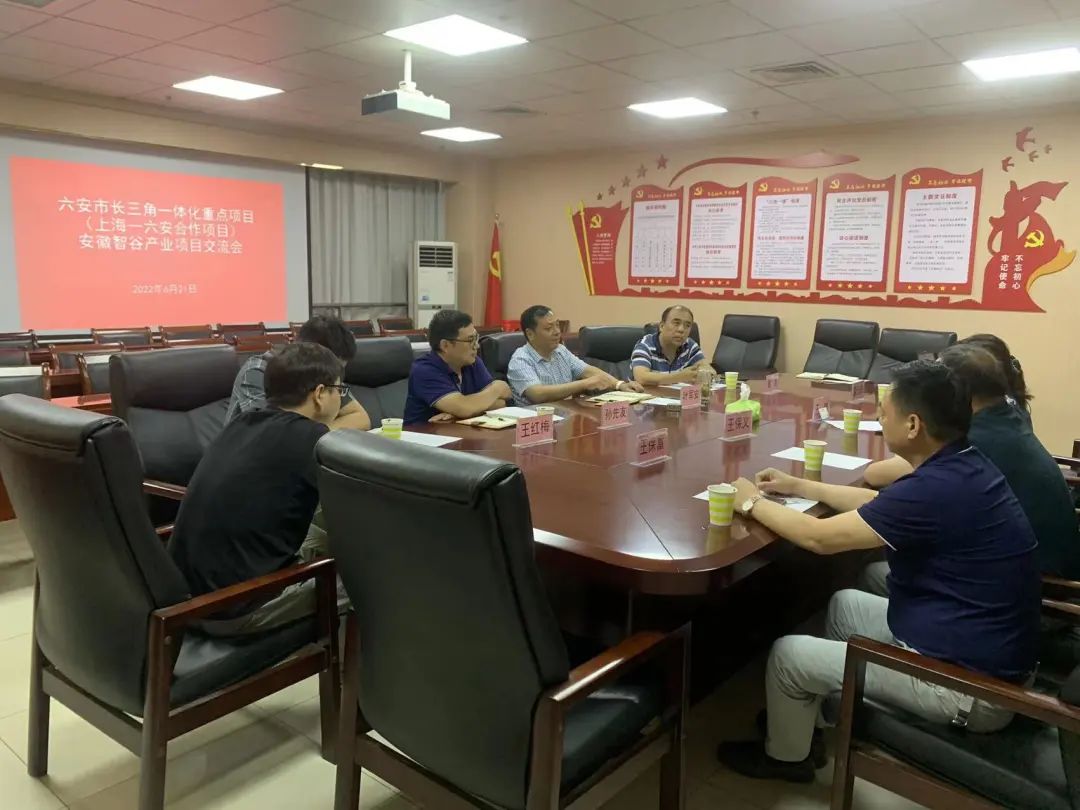 六安智谷产业园参加六安长三角一体化重点项目专题交流会